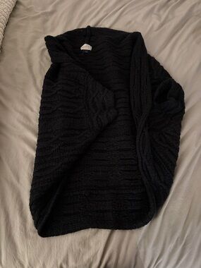 Universal Thread Black Textured Open Cardigan